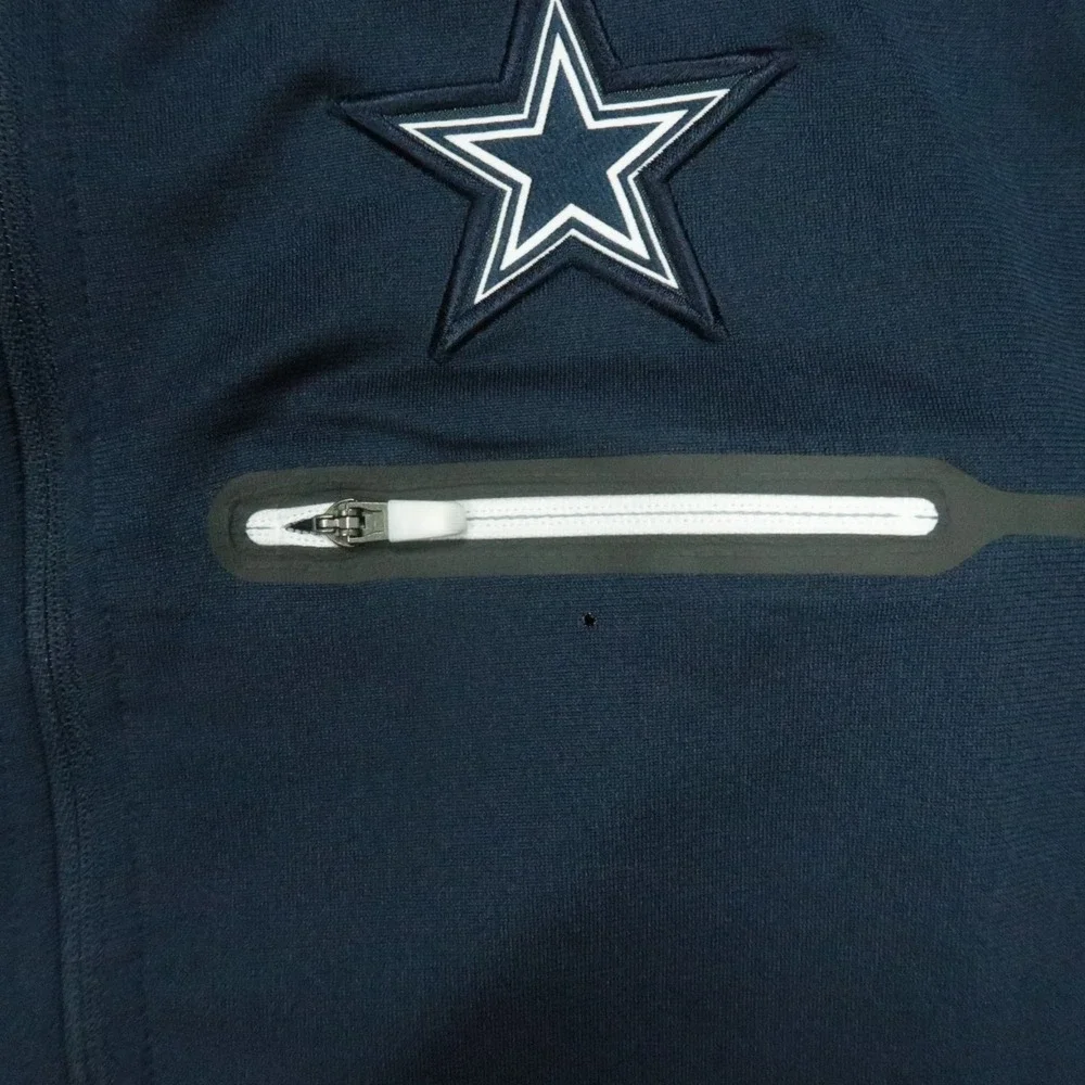 Dallas Cowboys Pullover Men Medium Blue Nike Performance Onfield Dri Fit 1/4 Zip
